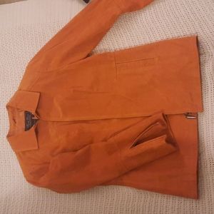 Burnt orange suede jacket size Lg.